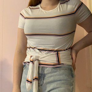 bp white striped t-shirt